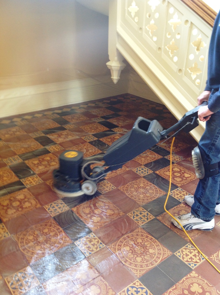 Victorian Tiled Floor Scrubbing Harston 4