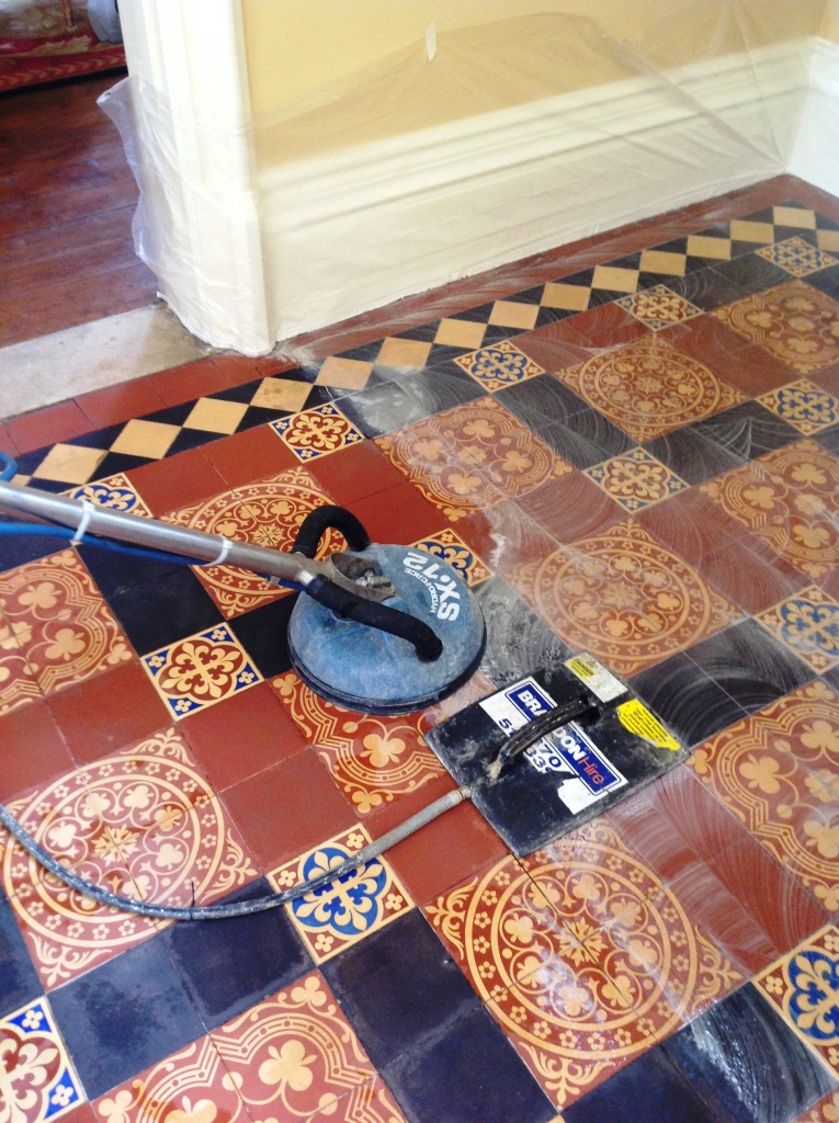 Victorian Tiled Floor Spinning and Steaming Harston 6