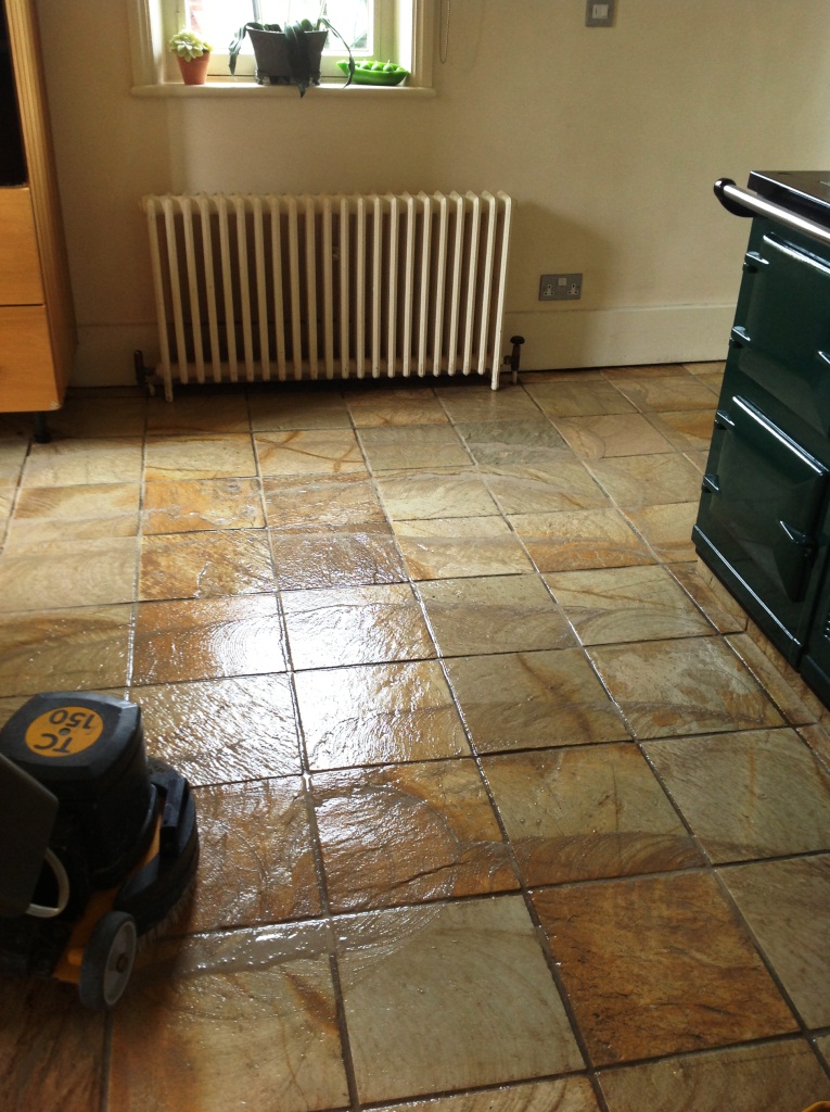 Harston Slate Tiled Floor Cleaning 2