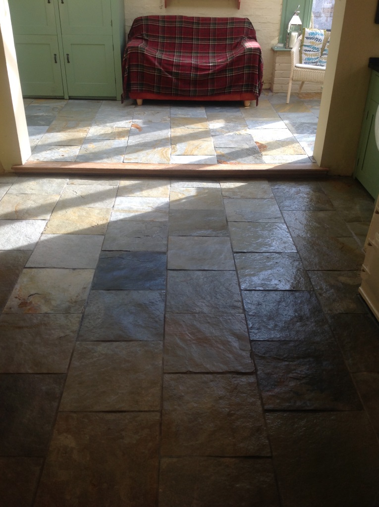 Slates Tiles Hemingford Grey Before Cleaning