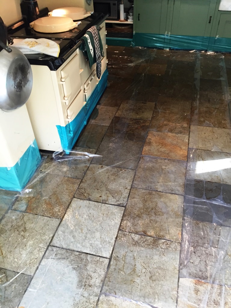 Slates Tiles Hemingford Grey During Cleaning