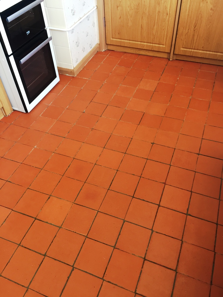Kitchen Quarry Tiled Floor After Restoration Cambridge
