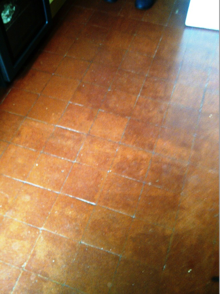 Quarry Tiled Floor Cambridge Before