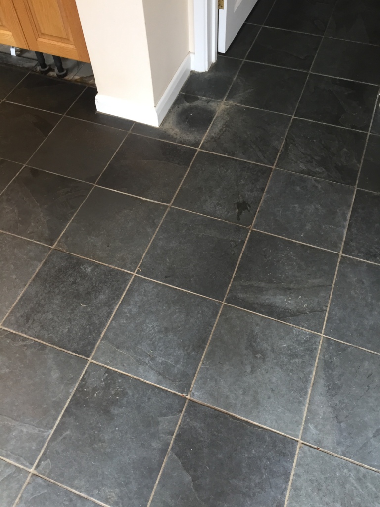 Slate Floor Duxford Before Cleaning