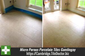 Cleaning micro porous Porcelain tiles in Gamlingay