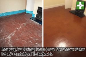 Quarry Tiled Floor Before After Renovation Wicken