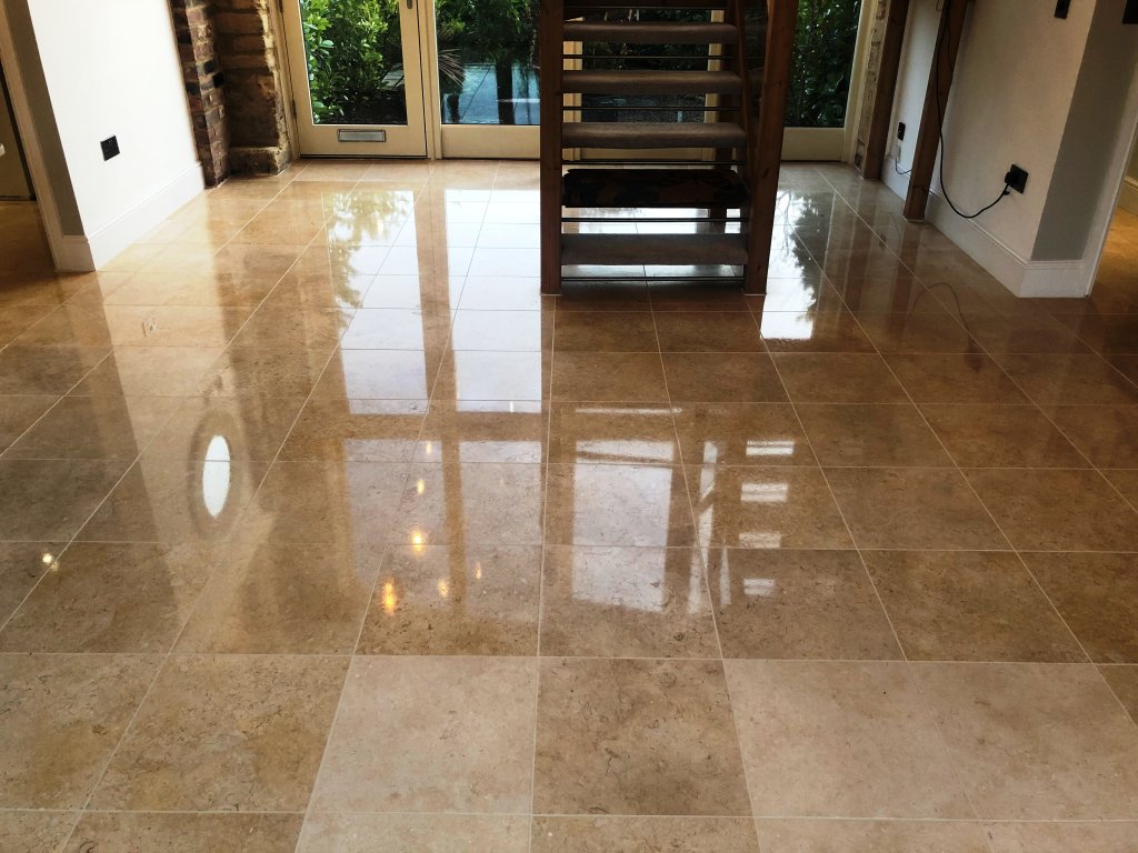 Polished Marble Floor After Polishing Great Shelford