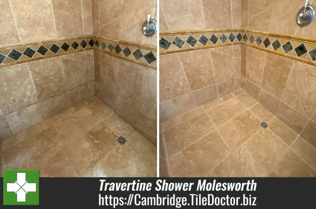 Travertine Shower Tile Renovation Molesworth Huntingdon