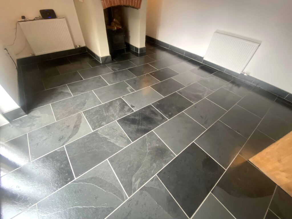 Slate Floor After Cleaning Sealing Burwell